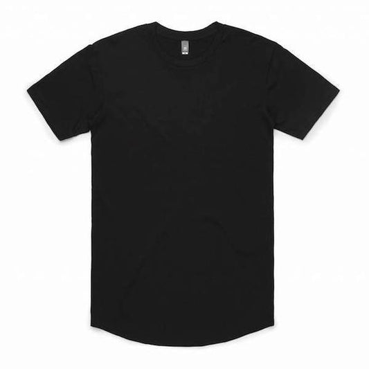 ASC Curved Hem Long T Shirt Black-Black Sheep Skate Shop