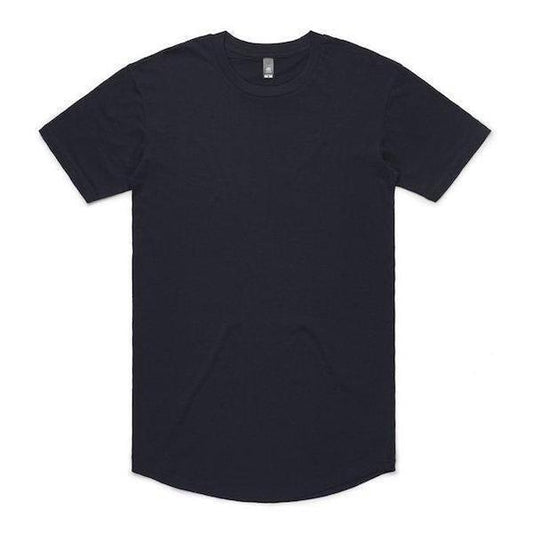 ASC Curved Hem Long T Shirt Navy-Black Sheep Skate Shop