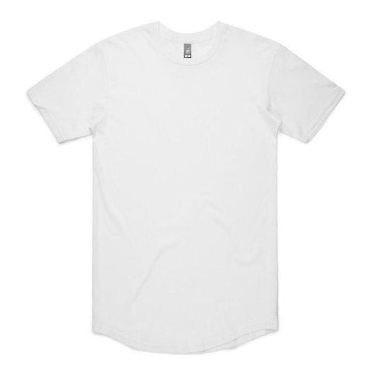 ASC Curved Hem Long T Shirt White-Black Sheep Skate Shop
