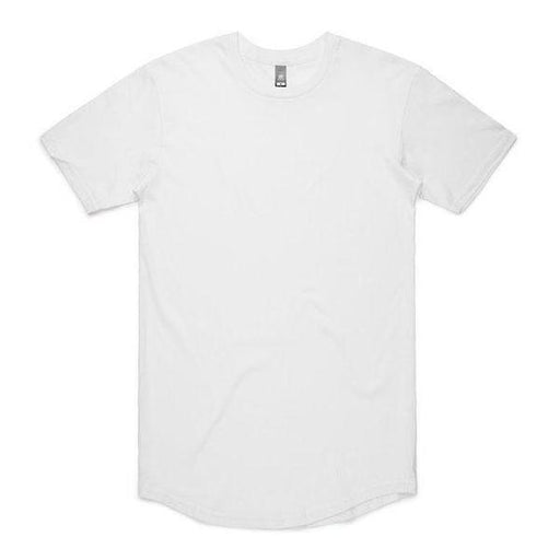 ASC Curved Hem Long T Shirt White-Black Sheep Skate Shop