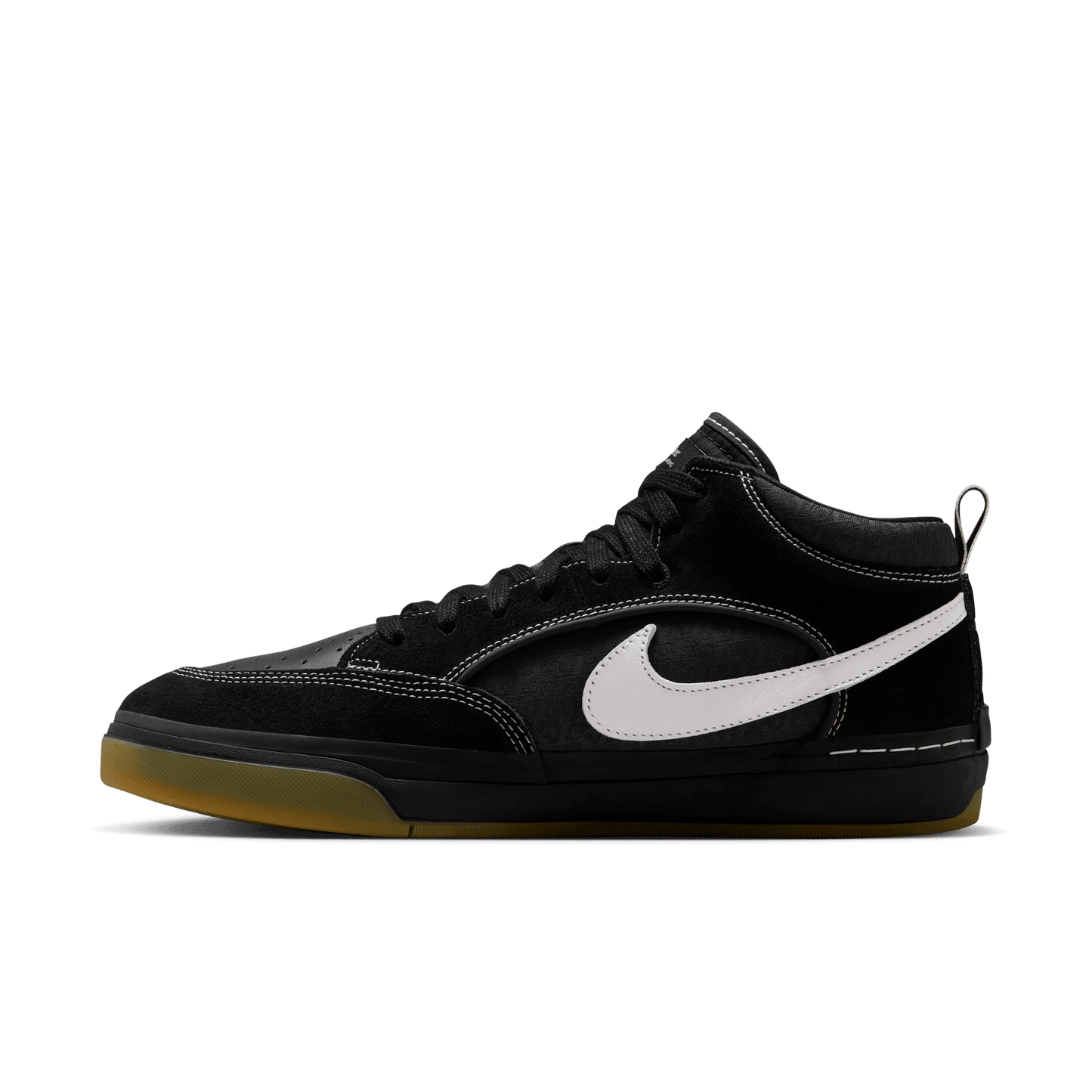Nike SB React Leo Baker Skate Shoe Black - White - Gum - Light Brown