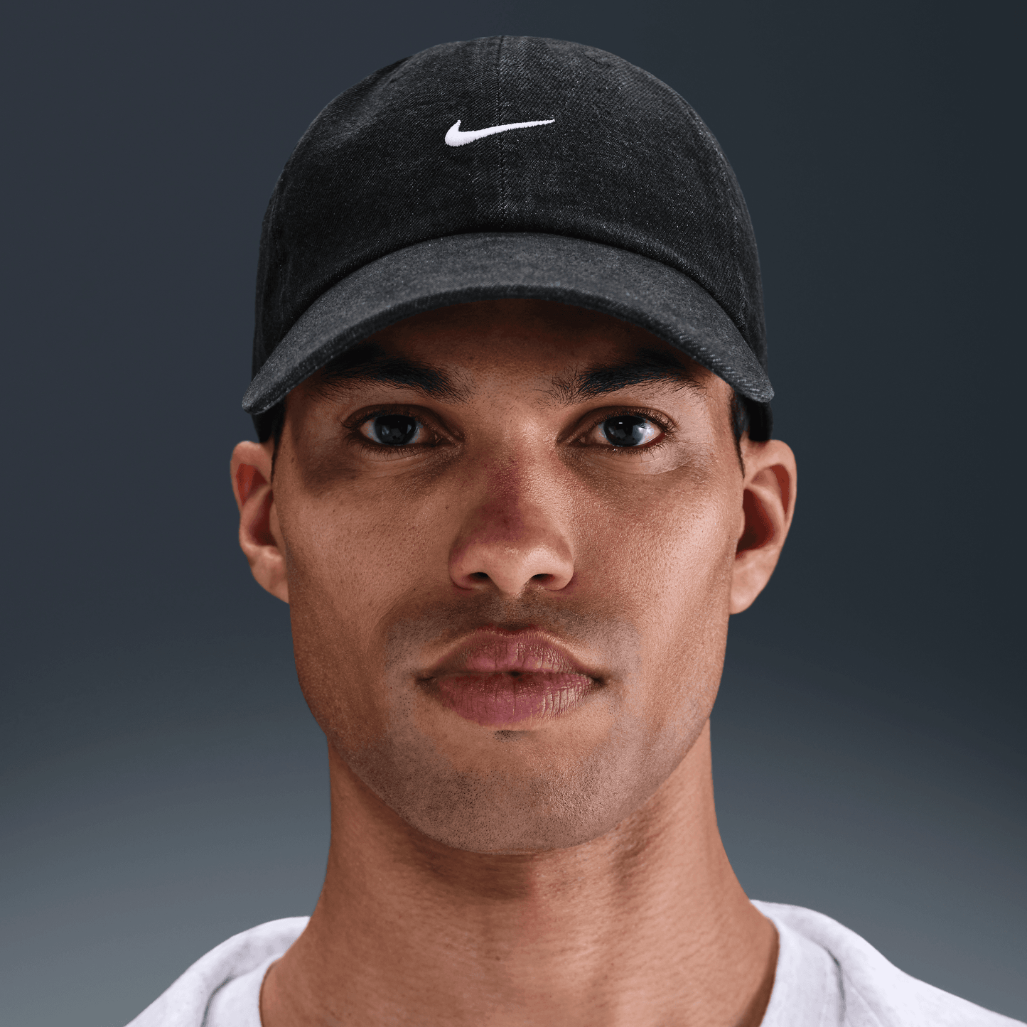 Nike Club Unstructured Denim Cap Black - White