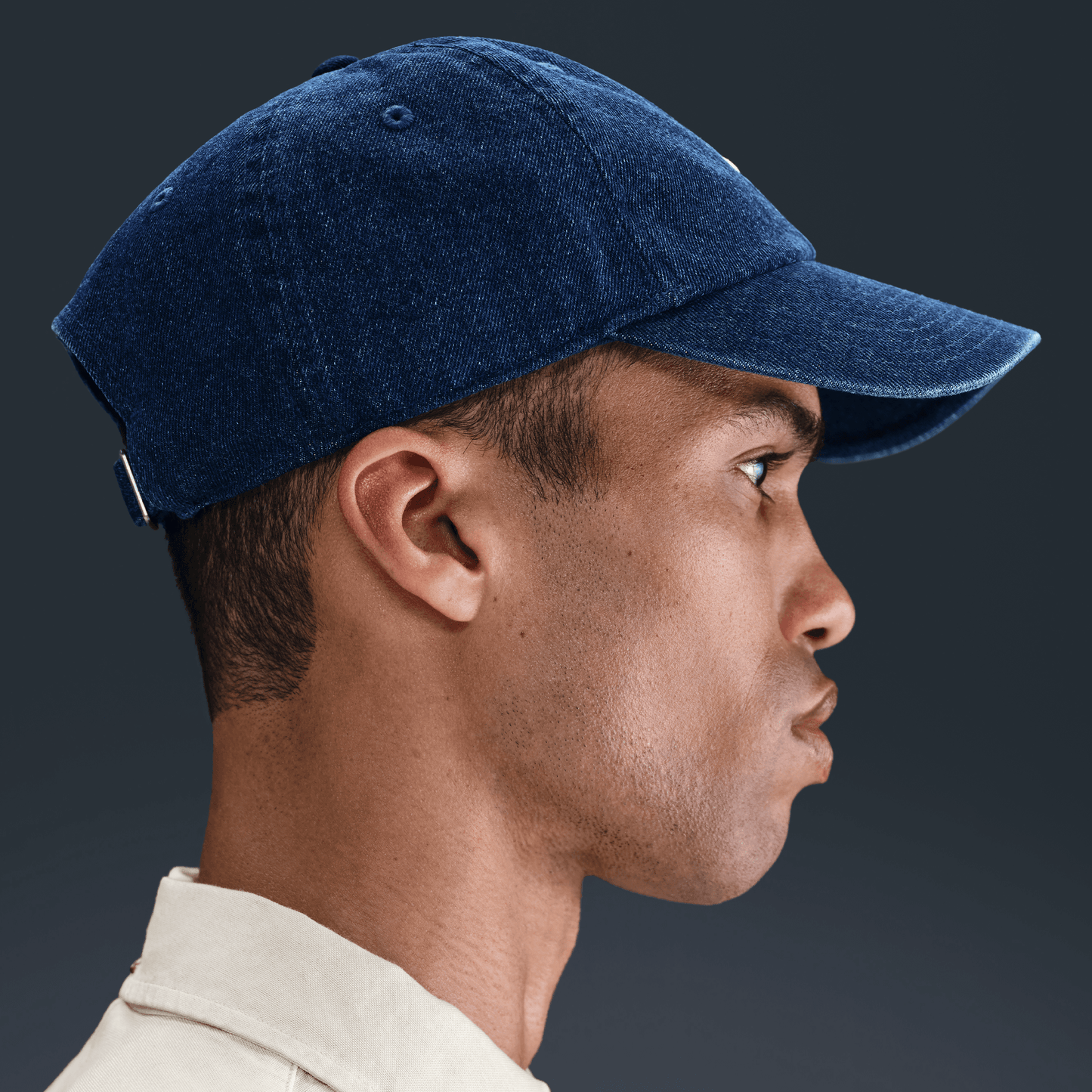 Nike Club Unstructured Denim Cap College Navy - White