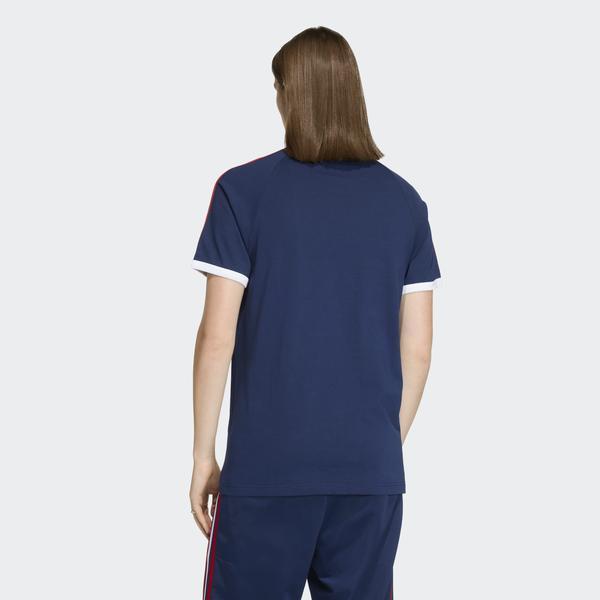 Adidas 3 Stripes Tee Dark Blue - White - Red-Black Sheep Skate Shop