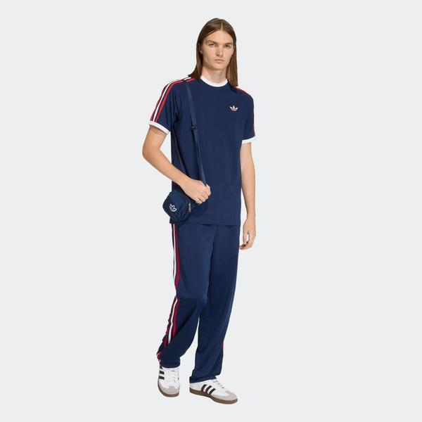 Adidas 3 Stripes Tee Dark Blue - White - Red-Black Sheep Skate Shop