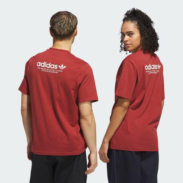 Adidas 4.0 Logo Tee Gender Neutral Preloved Ruby-Black Sheep Skate Shop