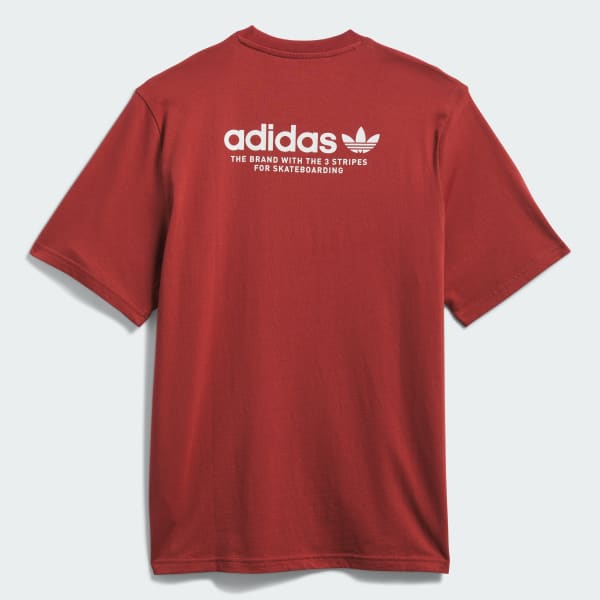 Adidas 4.0 Logo Tee Gender Neutral Preloved Ruby-Black Sheep Skate Shop