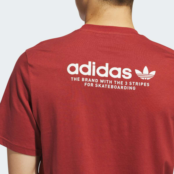 Adidas 4.0 Logo Tee Gender Neutral Preloved Ruby-Black Sheep Skate Shop