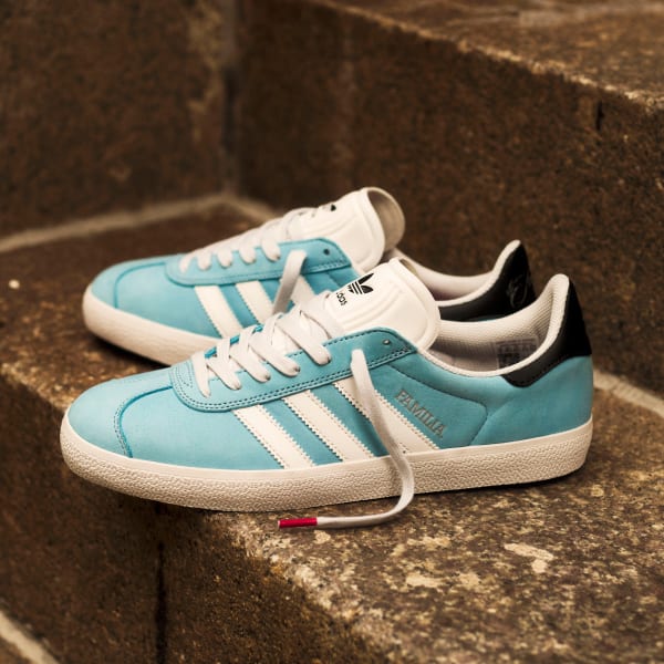 Adidas MNUFC x Familia Gazelle ADV Crystal White - Core Black - Better Scarlet-Black Sheep Skate Shop