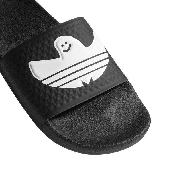 Adidas Mark Gonzales Shmoofoil Slides Core Black - Cloud White - Cloud White-Black Sheep Skate Shop