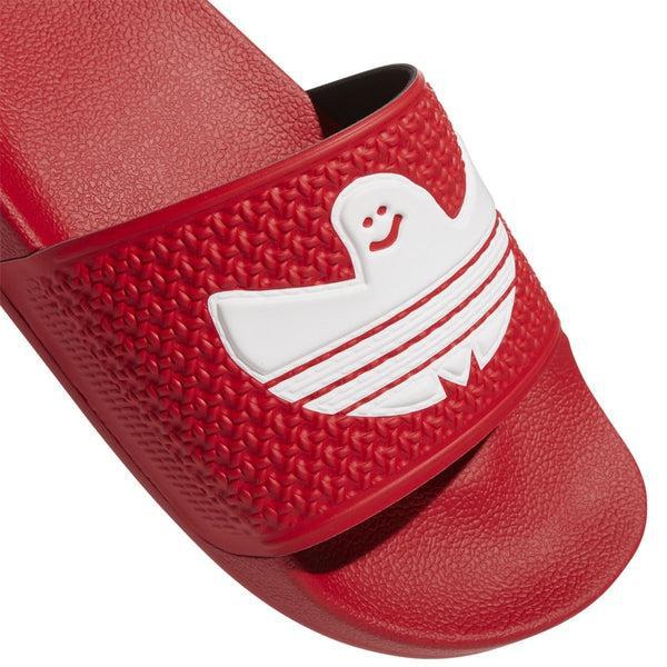 Adidas Mark Gonzales Shmoofoil Slides Scarlet - Footwear White-Black Sheep Skate Shop