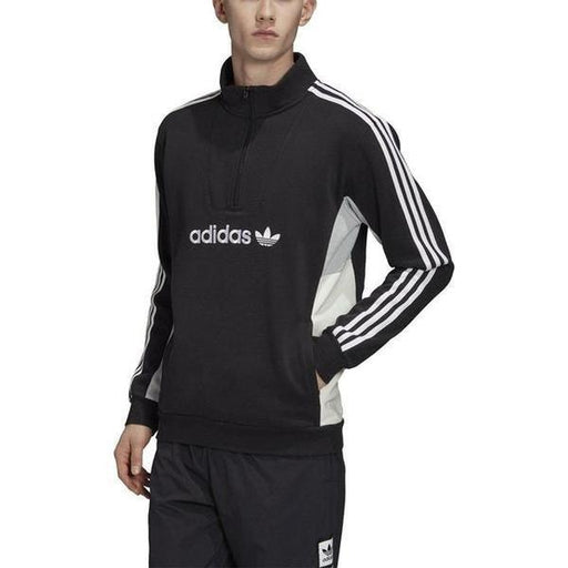 Adidas Mod 1/4 Zip Jacket Black - Clear Onix - White - Off White-Black Sheep Skate Shop