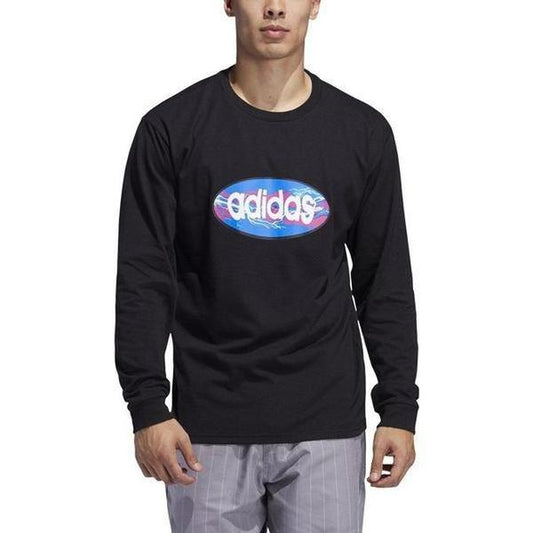 Adidas Oval Long Sleeve Tee Black-Black Sheep Skate Shop