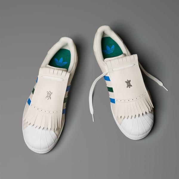 Adidas Rolling Links Superstar Spikeless Golf Shoes White - Collegiate Green - Blue Bird-Black Sheep Skate Shop