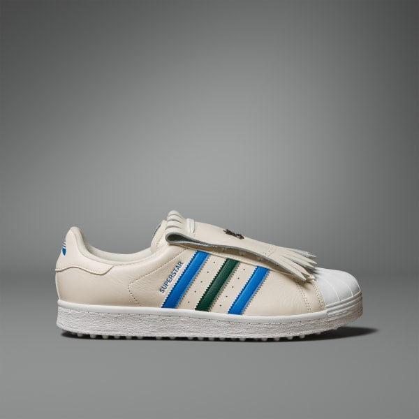 Adidas Rolling Links Superstar Spikeless Golf Shoes White - Collegiate Green - Blue Bird-Black Sheep Skate Shop