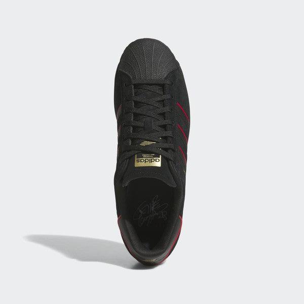 Adidas x Felipe Gustavo Superstar ADV Core Black - Better Scarlet - Gold Metallic-Black Sheep Skate Shop