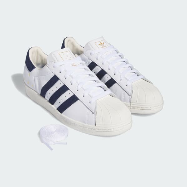 Adidas x Pop Trading Co Superstar ADV Cloud White - Collegiate Navy - Chalk White-Black Sheep Skate Shop