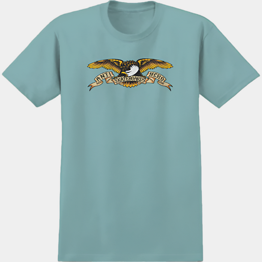 Anti Hero Eagle T-Shirt Heather Arctic - Black-Black Sheep Skate Shop