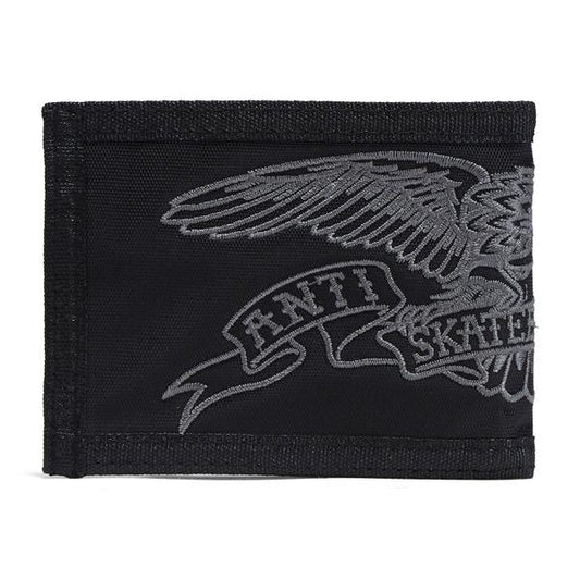 Anti Hero Skateboards Basic Eagle Nylon Wallet Black - Grey-Black Sheep Skate Shop