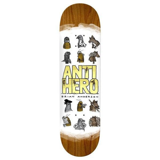 Anti Hero Skateboards Brian Anderson Usual Suspect Deck 8.75"-Black Sheep Skate Shop