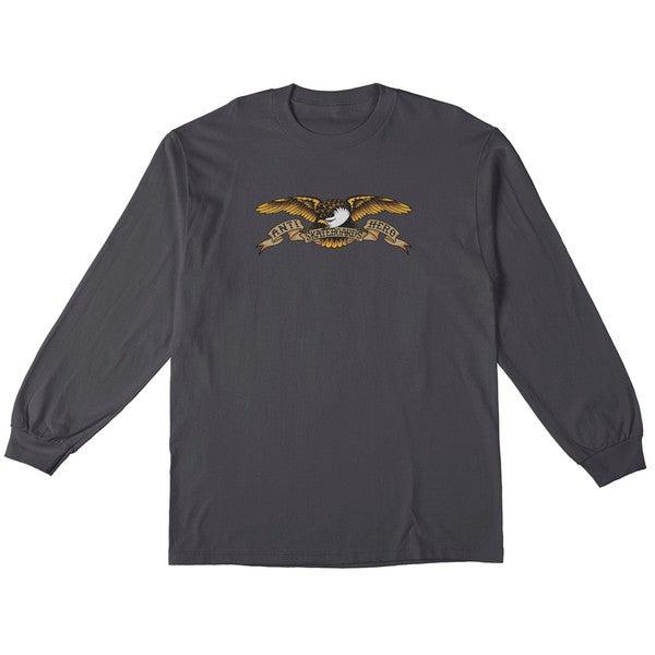 Anti Hero Skateboards Eagle Long Sleeve T-Shirt Charcoal – Black