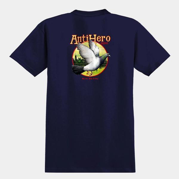 ANTIHERO SKATEBOARDS Tシャツ ブラック　フェード Anti Hero Skateboards Homers T-Shirt Navy – Black Sheep Skate Shop