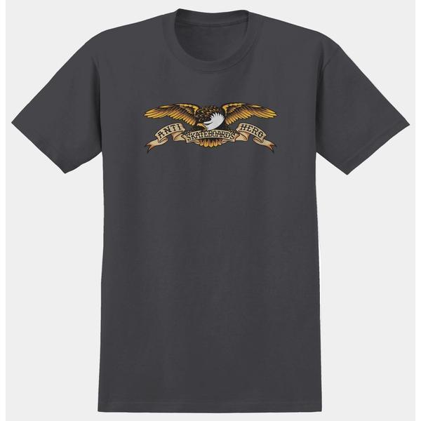 Anti Hero Skateboards Premium Heavy Weight Eagle Tee Graphite-Black Sheep Skate Shop