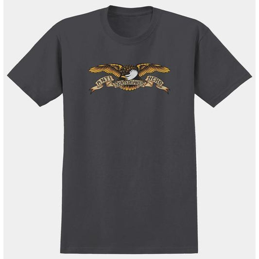 Anti Hero Skateboards Premium Heavy Weight Eagle Tee Graphite-Black Sheep Skate Shop