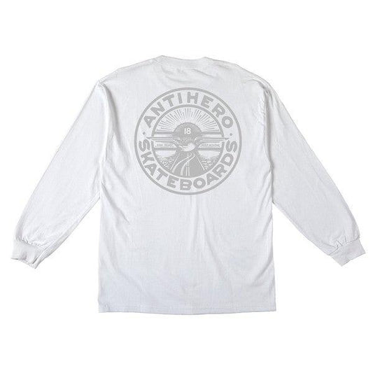 Anti Hero Stay Ready Long Sleeve Pocket T-Shirt White-Black Sheep Skate Shop