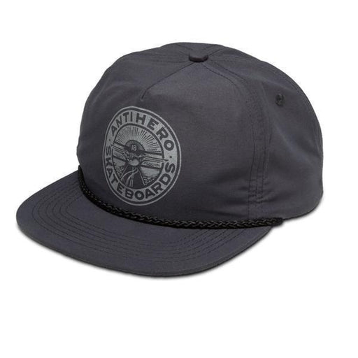 Anti Hero Stay Ready Rope Snapback Hat Black - Reflective Silver-Black Sheep Skate Shop