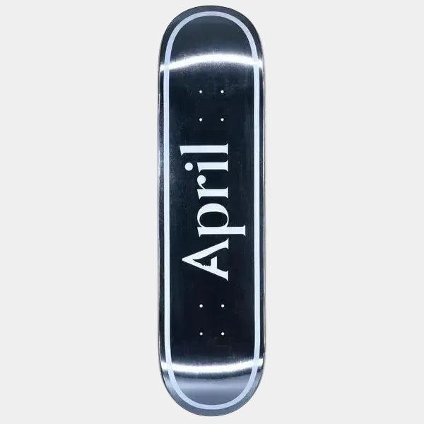 April Skateboards OG Logo Silver Foil Deck 8.25"-Black Sheep Skate Shop