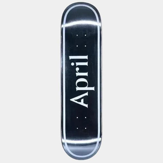 April Skateboards OG Logo Silver Foil Deck 8.25"-Black Sheep Skate Shop