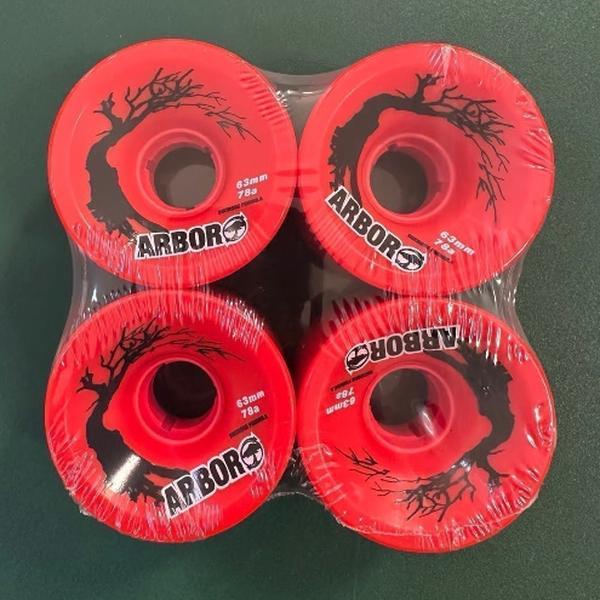 Arbor Mosh Soft Cruiser Longboard Wheels 78a 63mm Red-Black Sheep Skate Shop