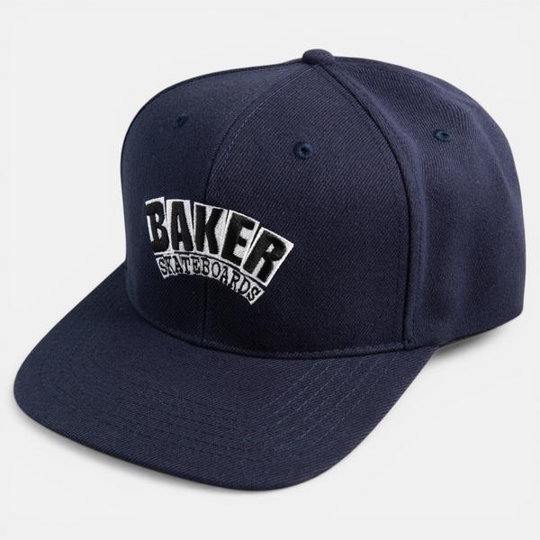 Baker Skateboards Arch Logo Snapback Hat Navy-Black Sheep Skate Shop