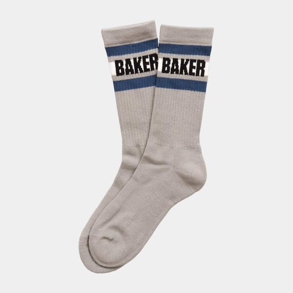 Baker Skateboards Bakerfield Crew Socks Grey-Black Sheep Skate Shop