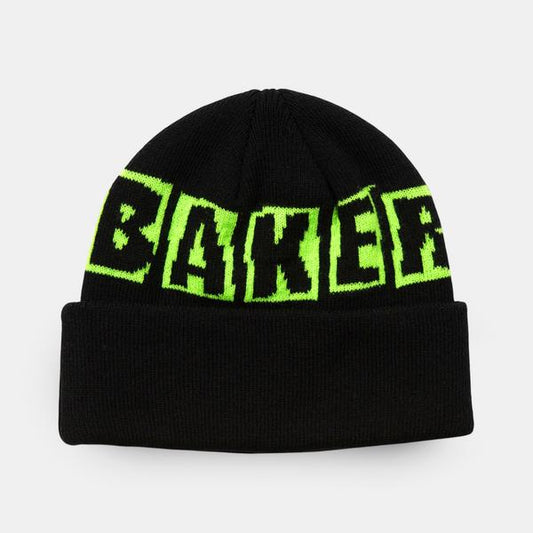 Baker Skateboards Brand Logo Beanie Black - Green-Black Sheep Skate Shop