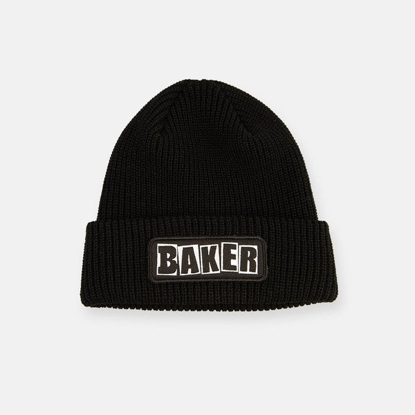 Baker Skateboards Brand Logo Patch Beanie Black-Black Sheep Skate Shop