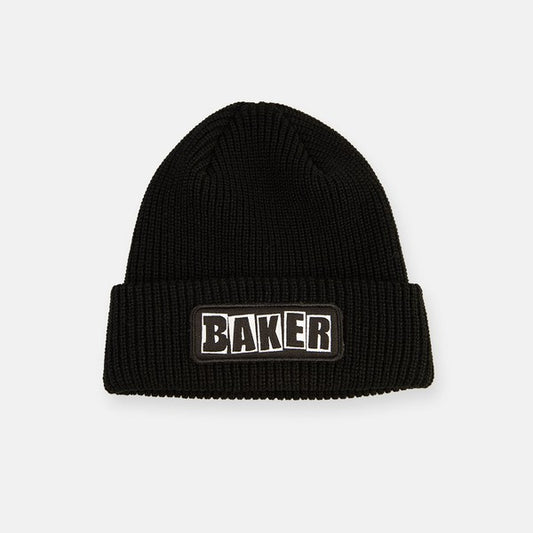 Baker Skateboards Brand Logo Patch Beanie Black-Black Sheep Skate Shop