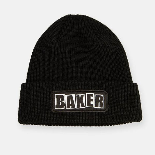 Baker Skateboards Brand Logo Patch Beanie Black-Black Sheep Skate Shop