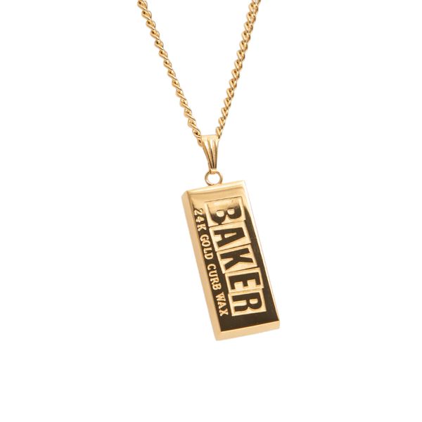 Baker Skateboards Curb Wax Gold Necklace-Black Sheep Skate Shop