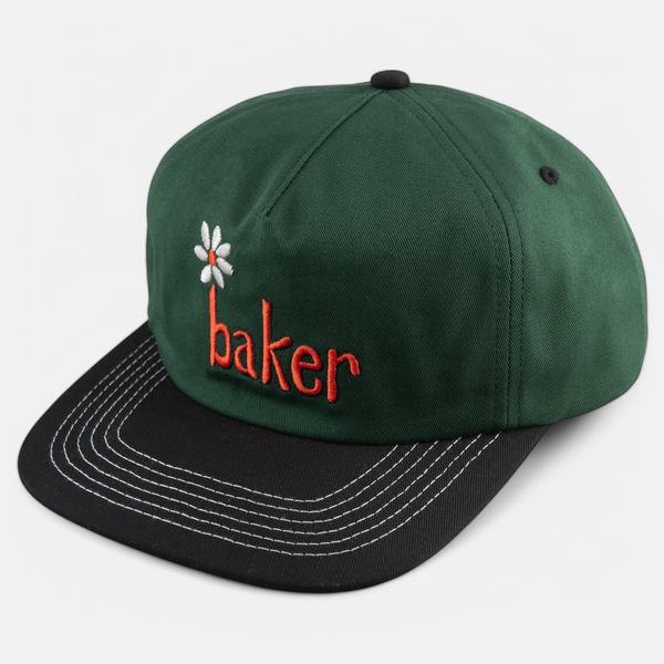 Baker Skateboards Daisy Snapback Hat Green - Black-Black Sheep Skate Shop