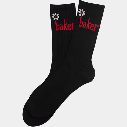 Baker Skateboards Daisy Socks Black-Black Sheep Skate Shop