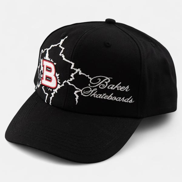 Baker Skateboards Electrified B Snapback Hat Black-Black Sheep Skate Shop