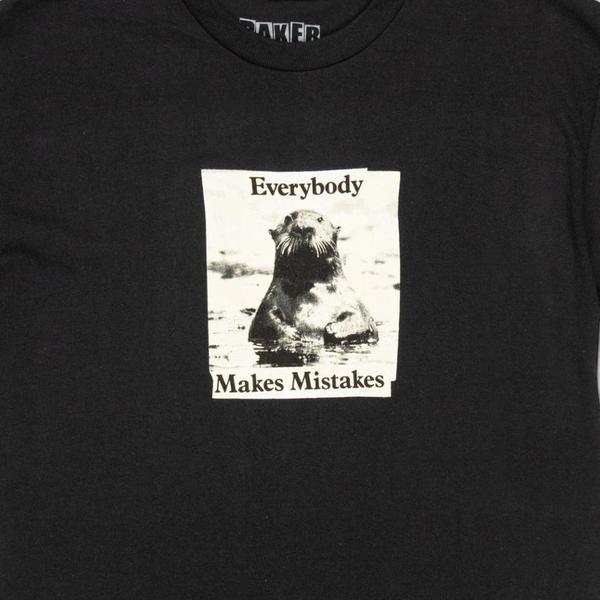 Baker Skateboards Everybody Makes Mistakes T-Shirt Black-Black Sheep Skate Shop