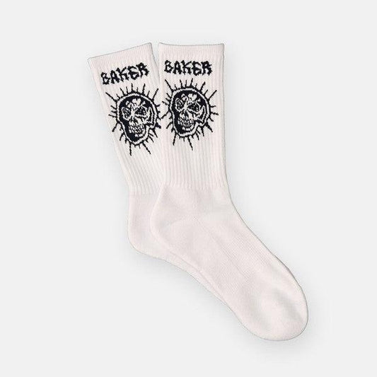 Baker Skateboards Fury Socks White-Black Sheep Skate Shop