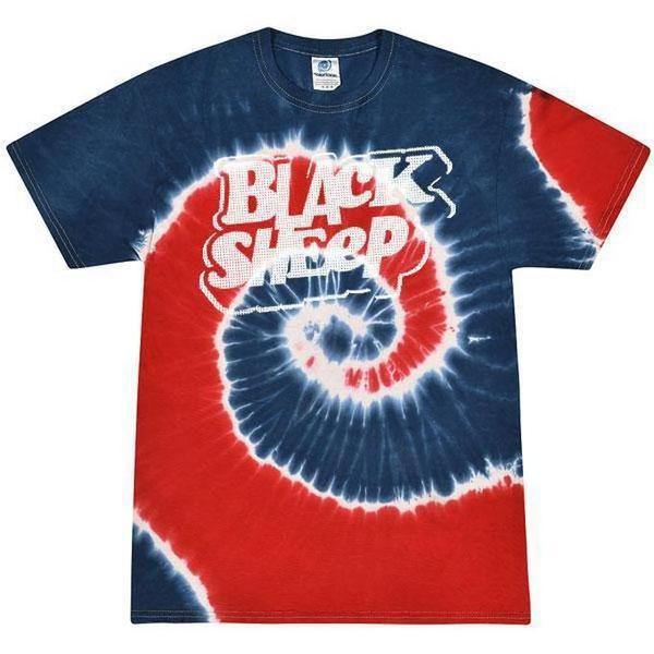 Black Sheep 80s Tee Spiral Royal - Red Tie Dye-Black Sheep Skate Shop