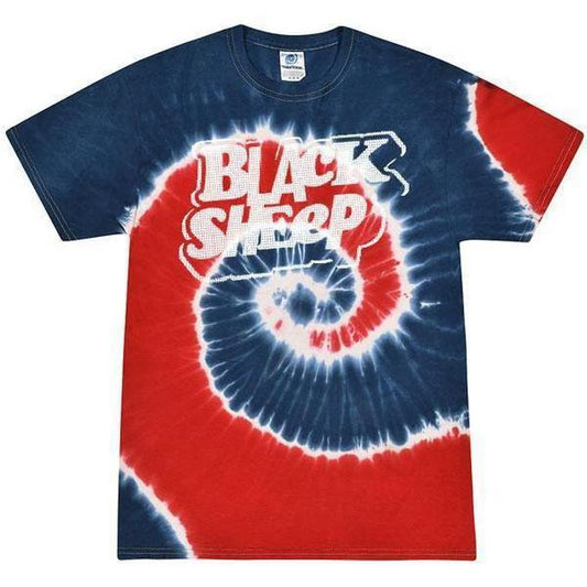 Black Sheep 80s Tee Spiral Royal - Red Tie Dye-Black Sheep Skate Shop