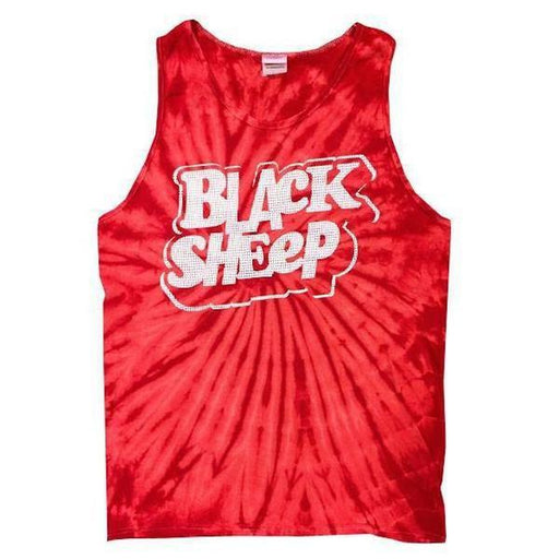 Black Sheep 80s Tie Dye Tank Top Red-Black Sheep Skate Shop