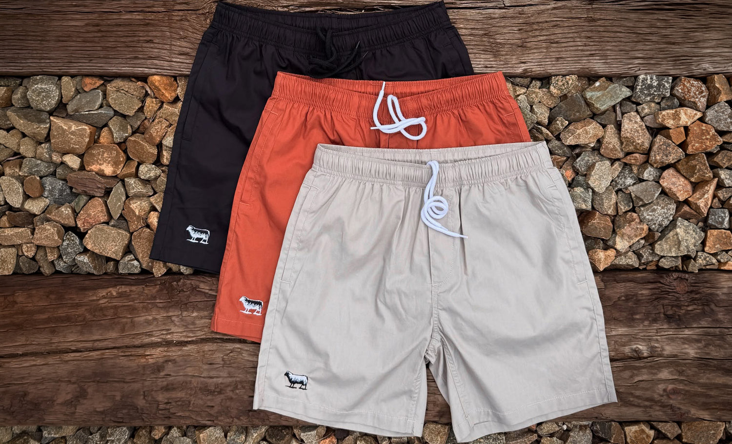 Black Sheep Skate Shop Brand Beach Shorts
