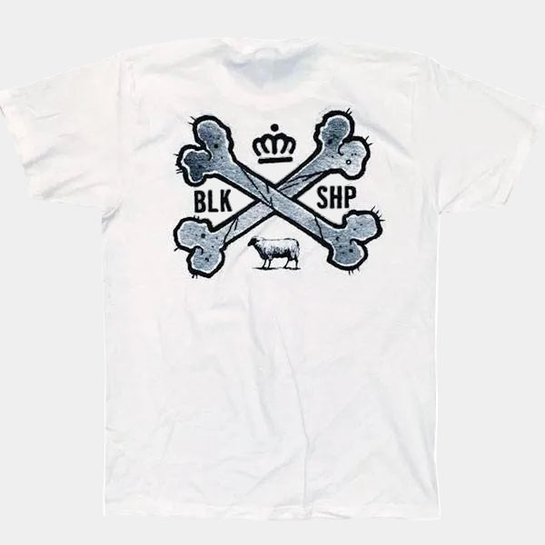 Black Sheep Bones Tee White-Black Sheep Skate Shop